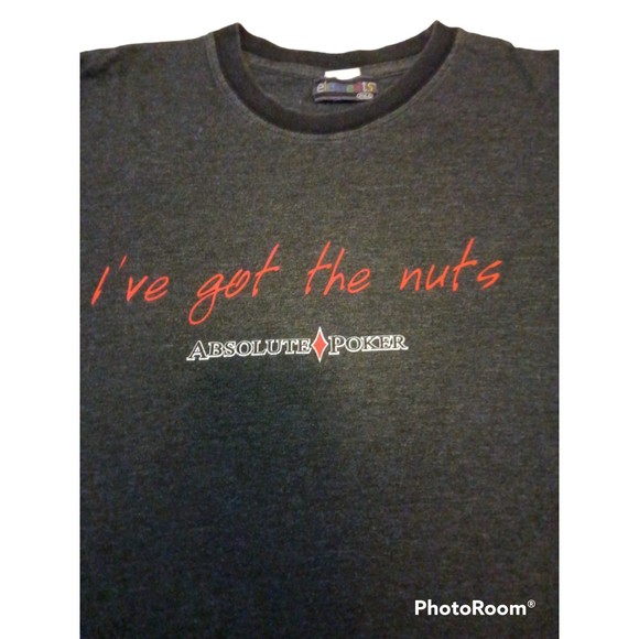 2006 World Series Of Poker "I've Got The Nuts" Absolute Poker T-Shirt Men's XL - Picture 2 of 6